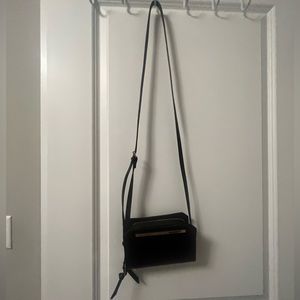 Steve Madden black with gold hardware crossbody bag